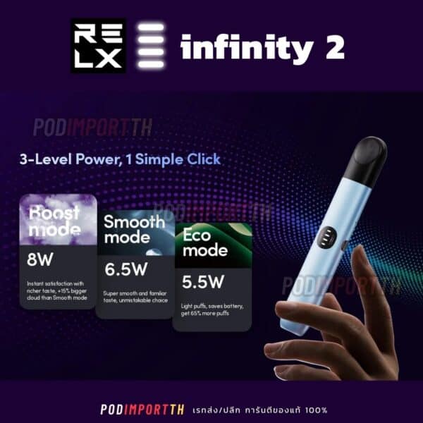 เครื่องพอต พอตเปลี่ยนหัว POD Close System RELX INFINITY2