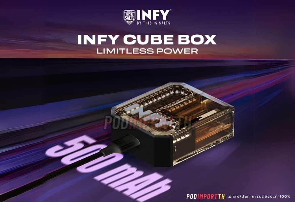 InfyCubeBox, CubeBox, พอตเปลี่ยนหัว, เครื่องพอต, เครื่องpod, เครื่องพอตเปลี่ยนหัว, poddevice, closepodsystem