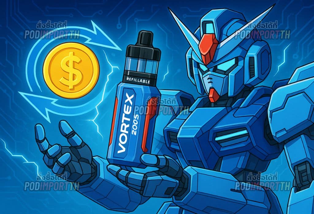 พอต พอตใช้แล้วทิ้ง พอตไฟฟ้า Vortex pro 20000 puffs