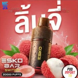 พอตใช้แล้วทิ้ง บุหรี่ไฟฟ้า พอตเปลี่ยนหัว Esko Bar Switch 20000puffs