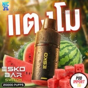 พอตใช้แล้วทิ้ง บุหรี่ไฟฟ้า พอตเปลี่ยนหัว Esko Bar Switch 20000puffs