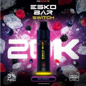 พอตใช้แล้วทิ้ง บุหรี่ไฟฟ้า พอตเปลี่ยนหัว Esko Bar Switch 20000puffs