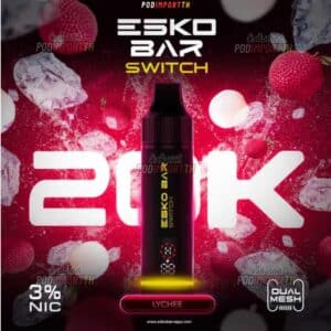 พอตใช้แล้วทิ้ง บุหรี่ไฟฟ้า พอตเปลี่ยนหัว Esko Bar Switch 20000puffs