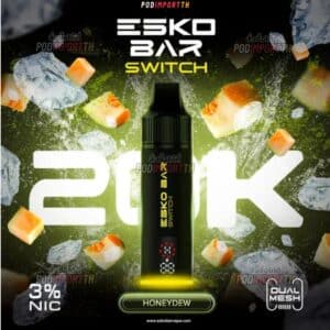 พอตใช้แล้วทิ้ง บุหรี่ไฟฟ้า พอตเปลี่ยนหัว Esko Bar Switch 20000puffs