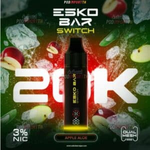 พอตใช้แล้วทิ้ง บุหรี่ไฟฟ้า พอตเปลี่ยนหัว Esko Bar Switch 20000puffs