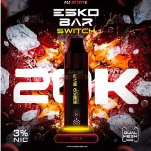 พอตใช้แล้วทิ้ง บุหรี่ไฟฟ้า พอตเปลี่ยนหัว Esko Bar Switch 20000puffs