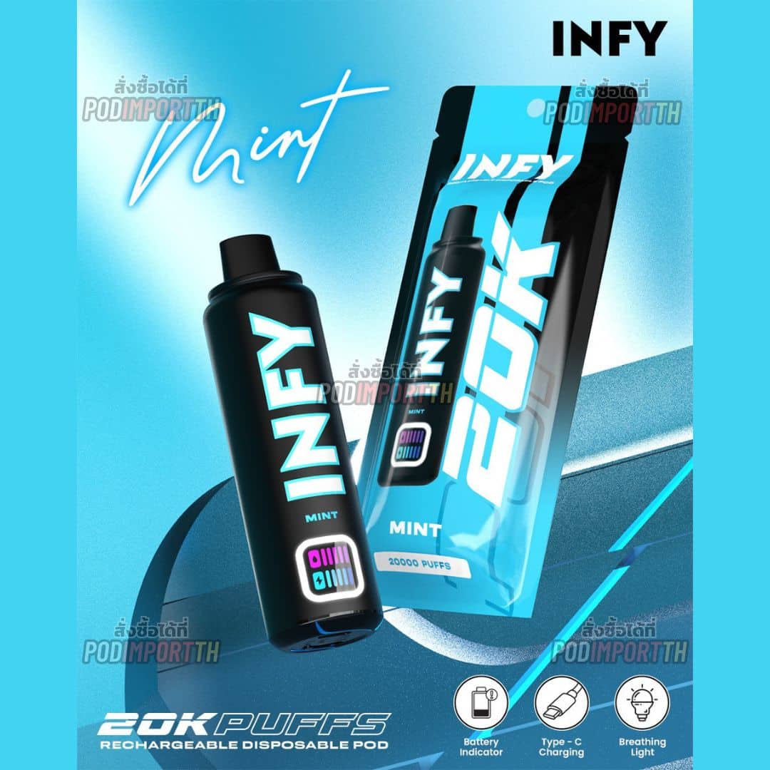 พอต พอตใช้แล้วทิ้ง พอตไฟฟ้า INFY 20000_มิ้นต์ พอต พอตใช้แล้วทิ้ง พอตไฟฟ้า INFY 20000